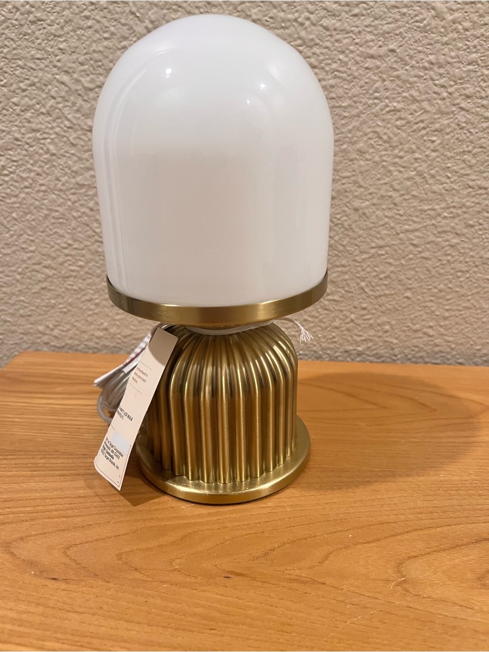 Target Home Accents Gold Table Lamp with White Glass Shade